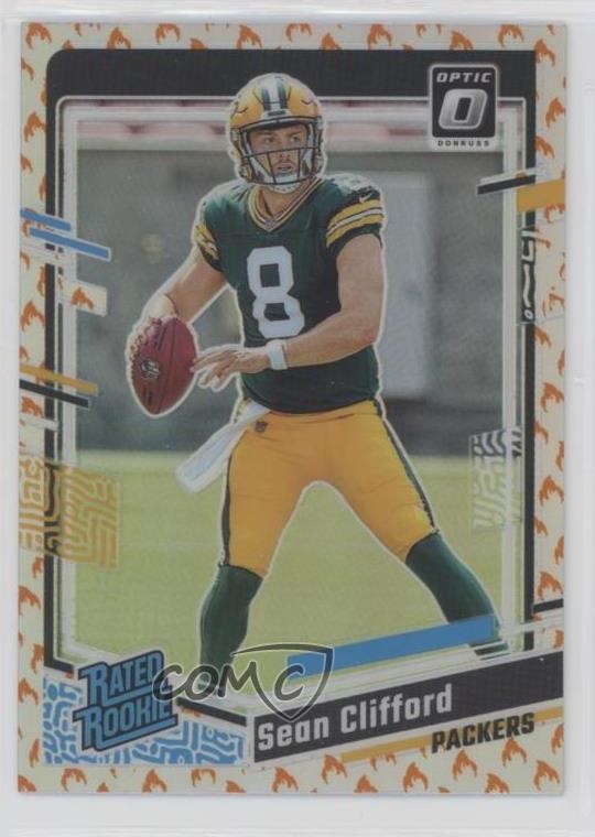 2023 Panini Donruss Optic Rated Fire Prizm Sean Clifford #242 Rookie RC 0xi8