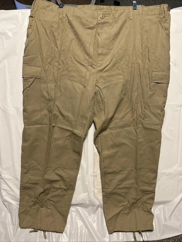 Комплект из 2 Tru-Spec мужской размер 3-XL обычный желтовато-коричневый рип-стоп брюки боковые карманы - Изображение 2 из 4