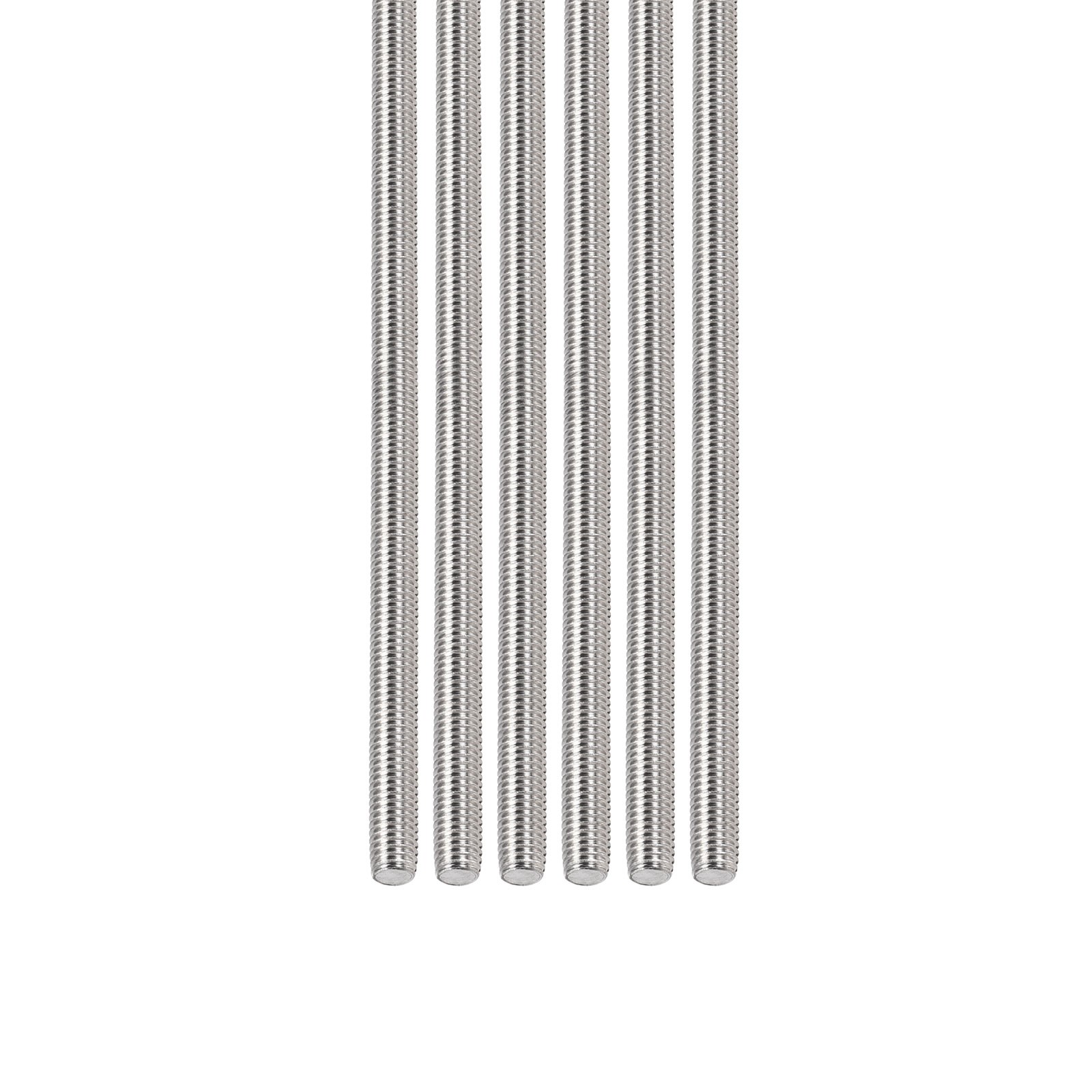 6Pack M5x0.8x110mm Fully Threaded Rod 304 Stainless Steel Right Hand