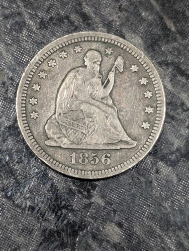 1856 Philadelphia Mint Silver Seated Liberty Quarter