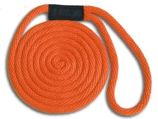 1/2" x 25' Solid Braid Nylon Dock Lines - Orange - Made in USA