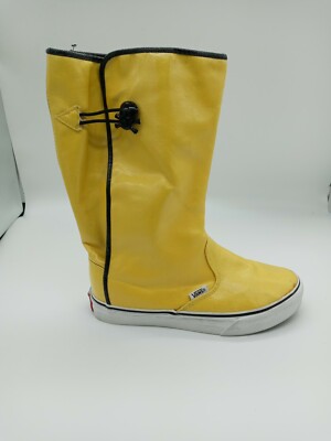 Vans Women’s Rare Yellow Coated Canvas Rain Boots Shoes Size
