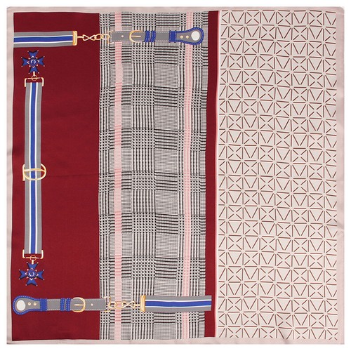 Femme écharpe de 100% soie,Foulard Carré en 100% Soie de Mûrier,53 * 53 cm,FX53B - Picture 19 of 33