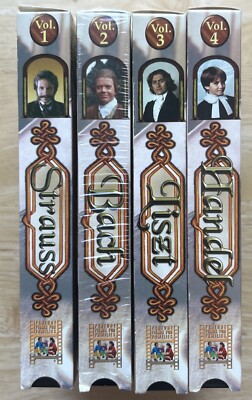 VHS TAPES - Composers Specials Volumes 1-4 - Strauss, Bach, Liszt  