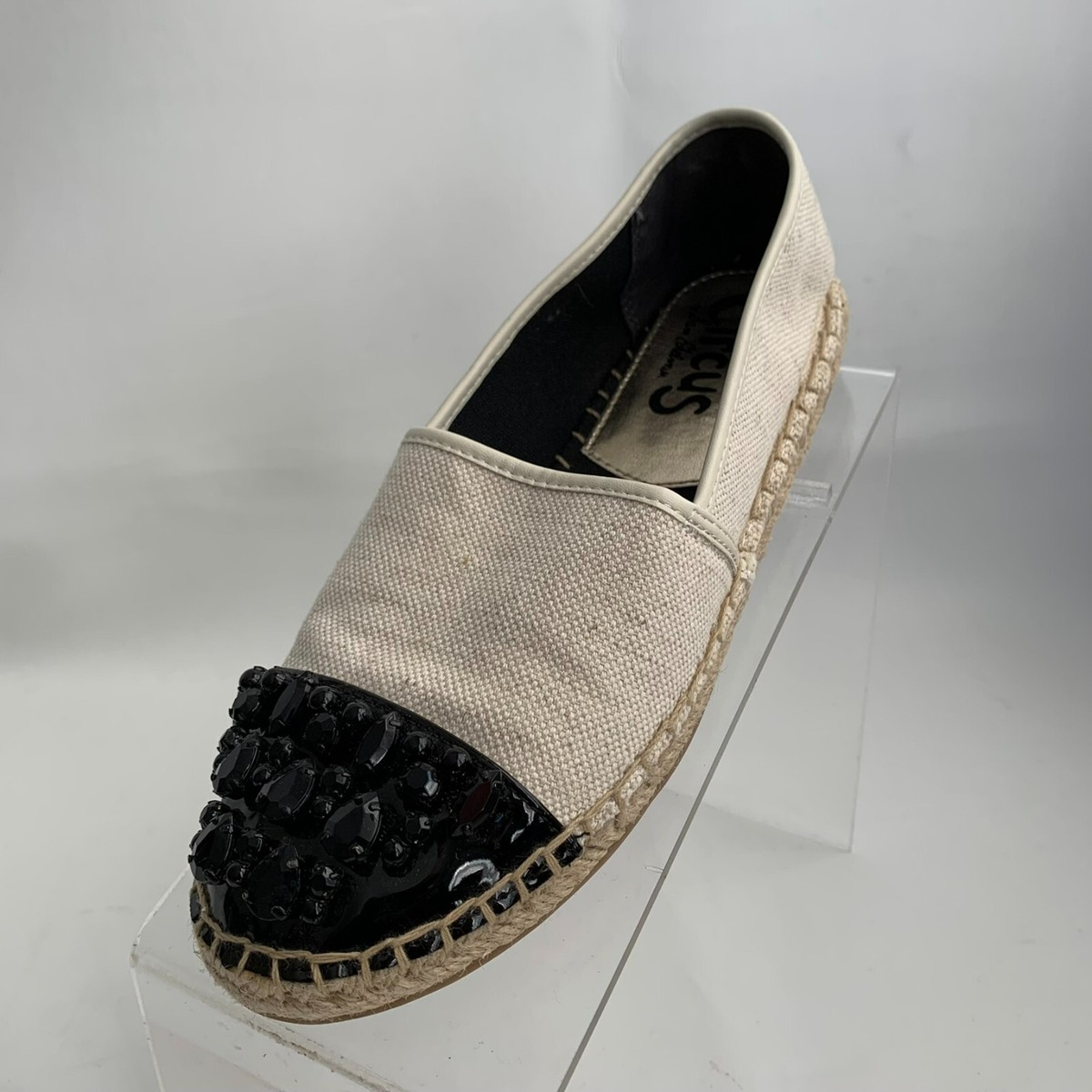 Circus by Sam Edelman Loretta Espadrille Bead Cap Round Toe Slip On Shoe Sz 