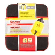 Starrett Deluxe Electricians Hole Saw Set KDC10021 - Deep Cut Bi Metal 12pc Kit