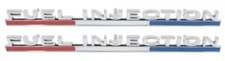 1963-1964 Corvette Front Fender Fuel Injection Emblems Set TrimParts USA Made