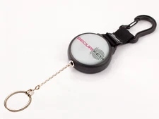 KEY-BAK USA KARABINER CHAIN REEL. SS CHAIN. SNAP ACTION KARABINER BELT CLIP.