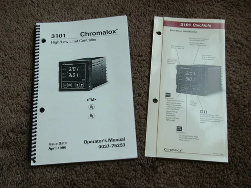 Chromalox 3101 High/Low Limit Controller Operators Manual Operation Calibration