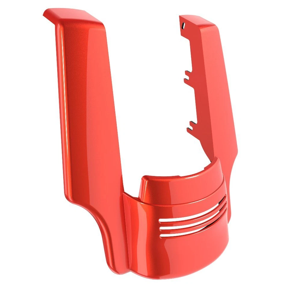 Candy Orange Stretched Rear Fender Extension For 2009+ Harley Davidson Touring - Image 4 of 4