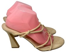 Nine West Beige Open Toe Sandals Heels Women's Size 11M Strappy NEW