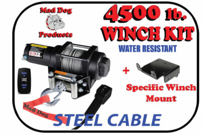4500lb Mad Dog Winch Mount Combo 2009-2023 Kawasaki 4000 Mule / 4010 Mule 4x4