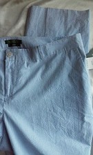 LAUREN RALPH LAUREN Edita Blue Pinstripe Dress Pants Trousers Sz 12 Nwt