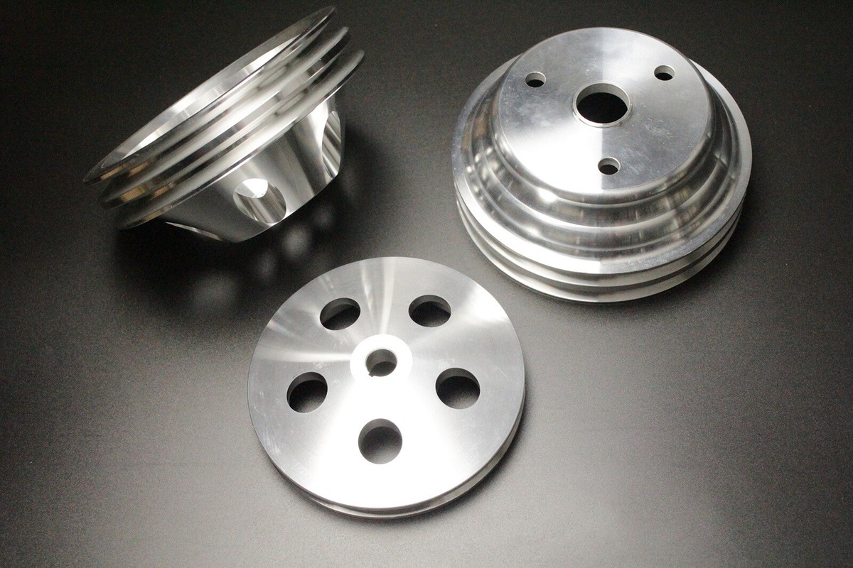 Pc Water Pump Aluminum 2-Groove Water Pump Pulley For SB Chevy Long Water Pump (SBC 350, 383, 400) Chevy Water Pump Pulley
