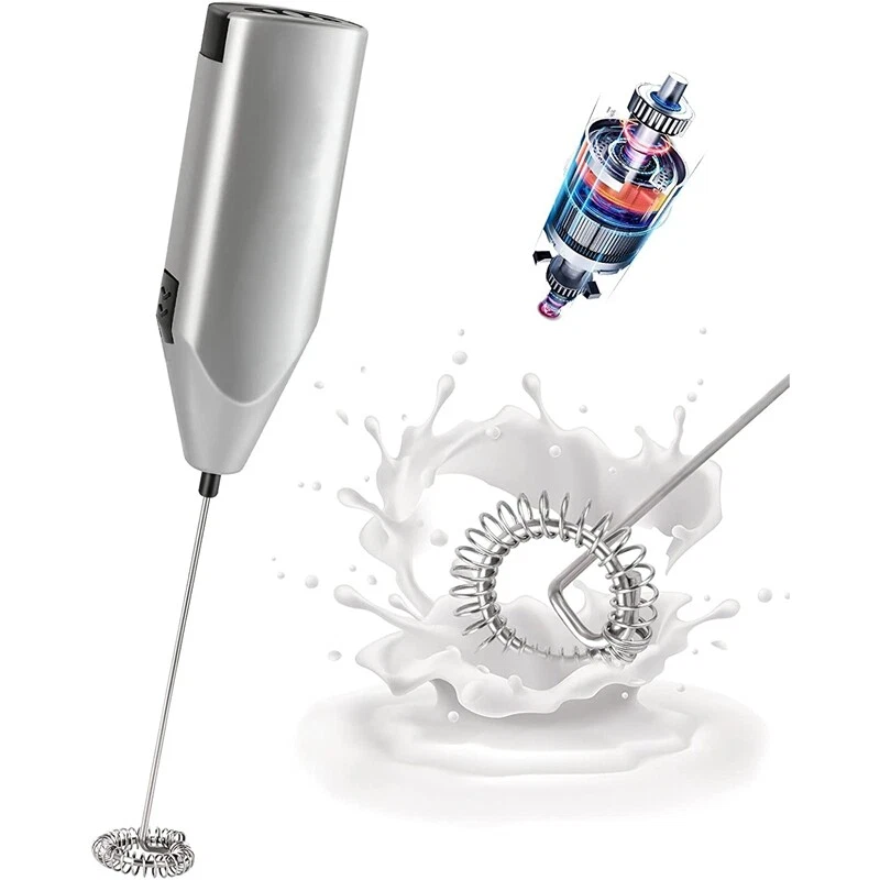 Milk Frother Quiet Hand Held Frother Whisk High Powered  Blender Electric7847