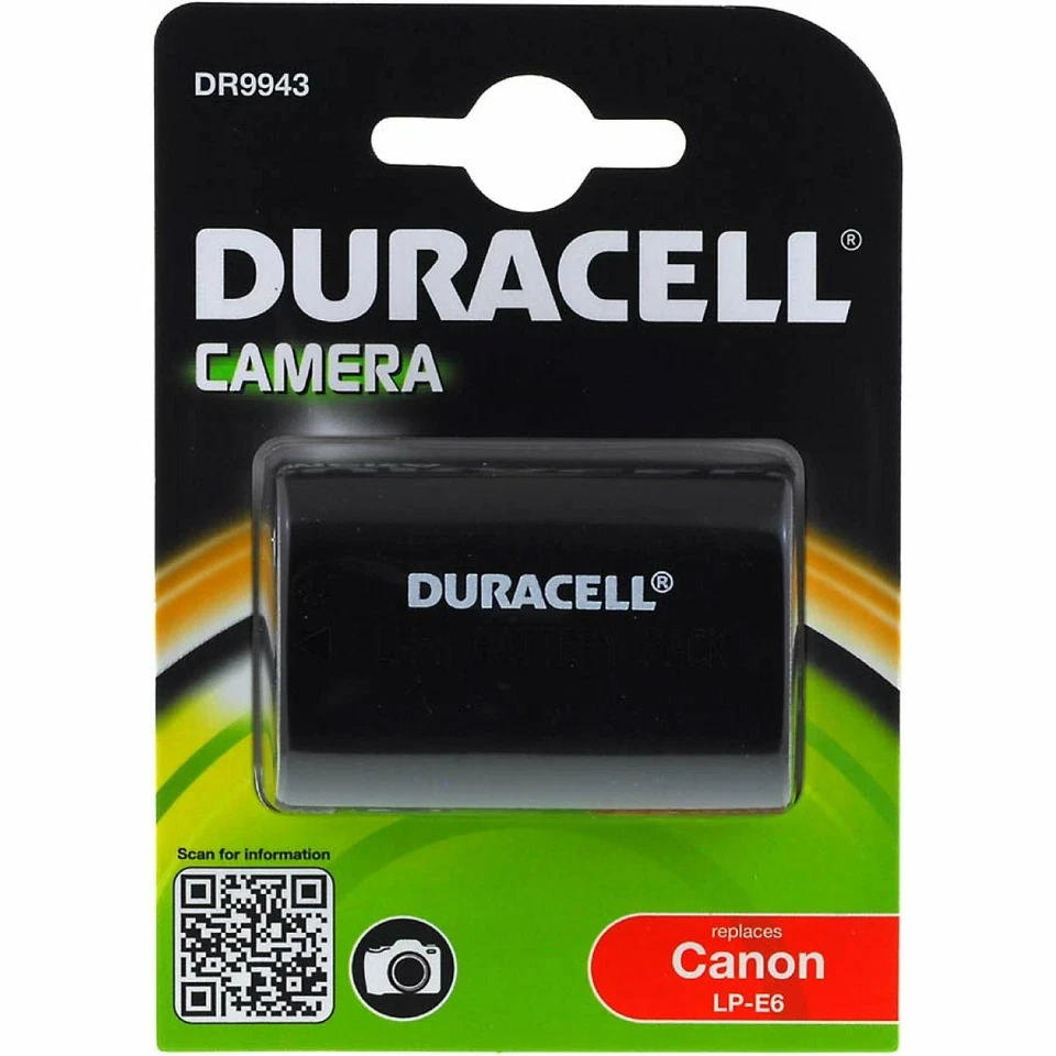 Duracell Akku für Canon EOS 6D 7,4V 1600mAh/11,8Wh Li-Ion Schwarz