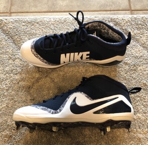 navy blue nike metal baseball cleats