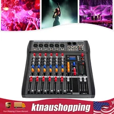 Professional Digital 6Channel Bluetooth Live Studio Audio Mixer Power Mixing USB