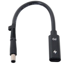 Type C USB Female Input to DC 7.4mm x 5.0mm Power PD Charge Cable Laptop 18V-20V