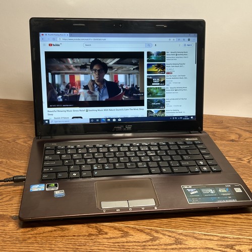 ASUS K43s Laptop 14" I3-2310M@2.1GHz 6GB RAM 500GB HDD Faulty Battery No PSU - Picture 1 of 16