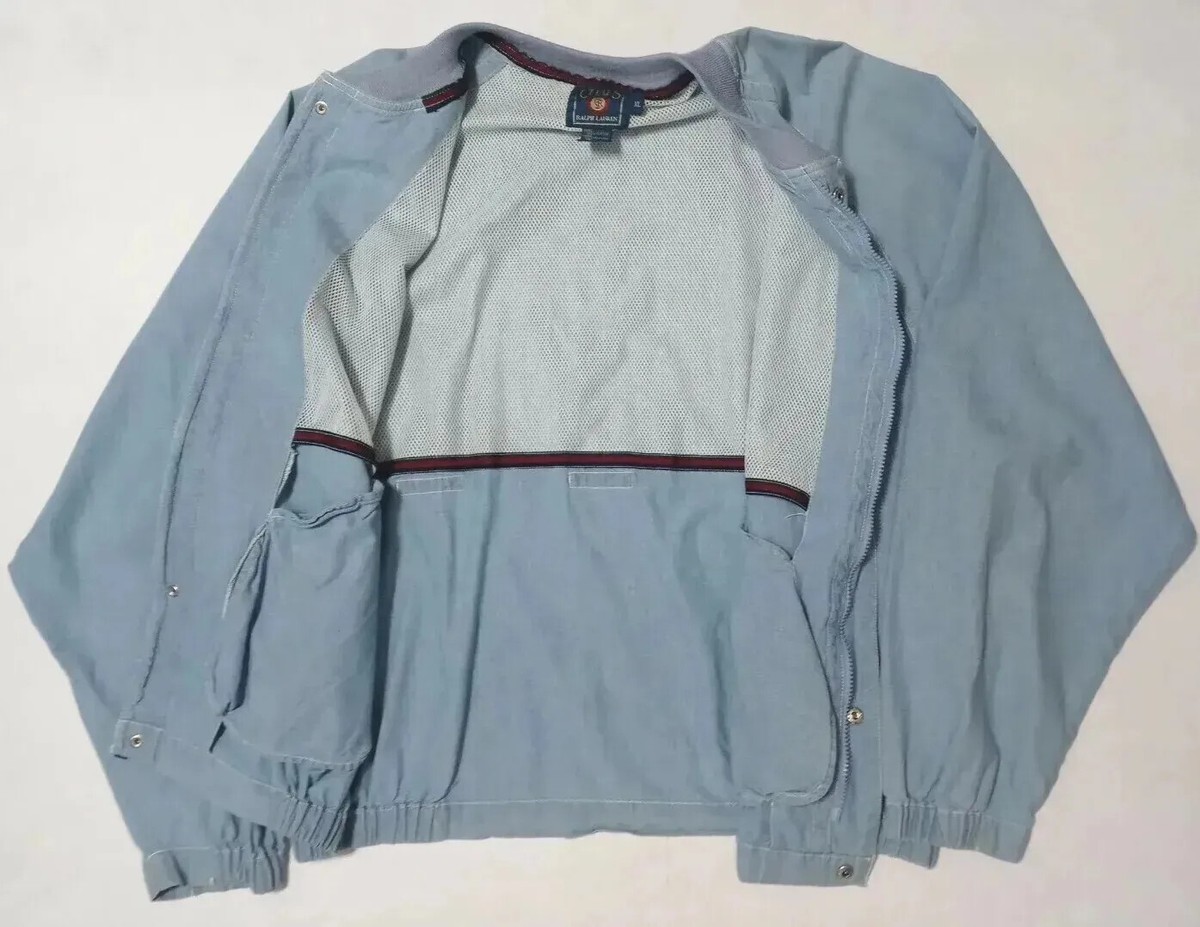 Vintage Ralph Lauren Chaps Denim Jean Jacket XL Blue Full