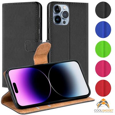 Klapp Tasche für iPhone 14 Serie Schutz Hülle Wallet Book Cover Handy Case Etui
