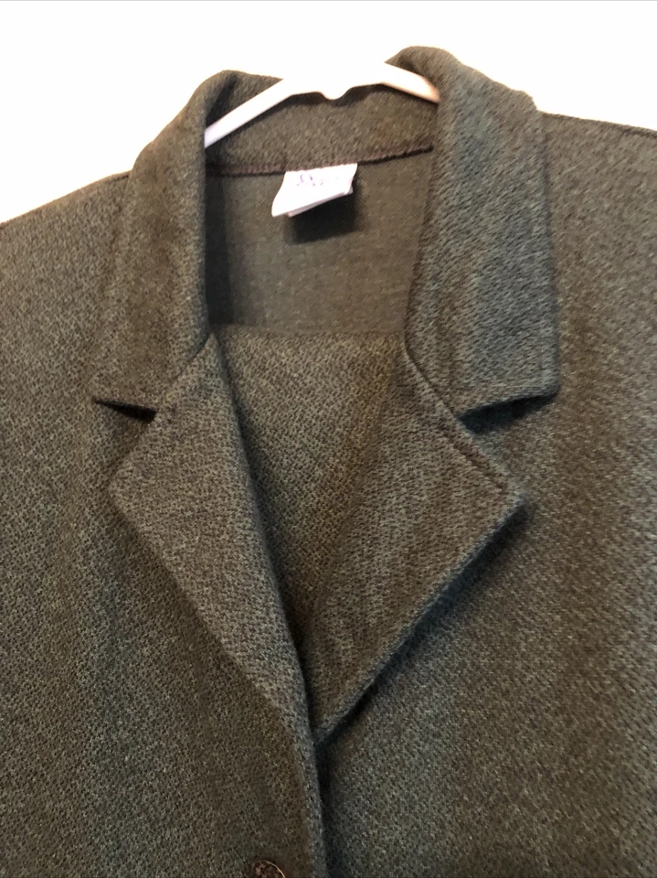 Conjunto de traje chaqueta pantalón verde oscuro Weekenders de 2 piezas para mujer talla L, grande Foto 2 de 4