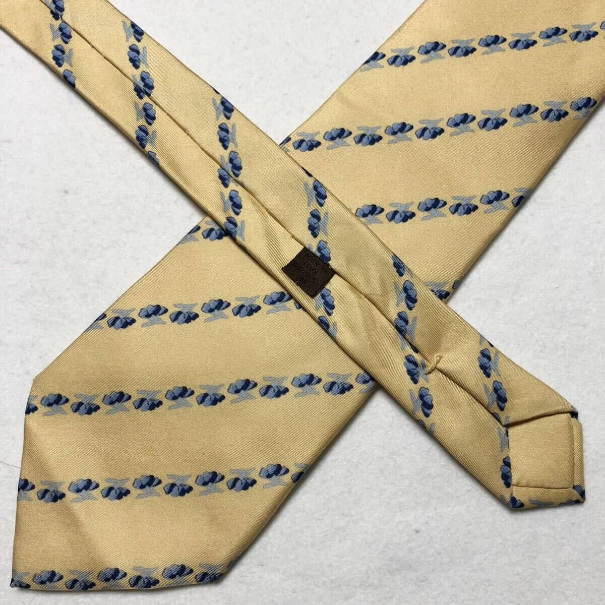 Cravatta cravatta cravatta uomo seta usata originale LOEWE abito classico lusso multicolore 13