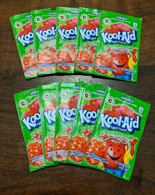 Kool-Aid Drink Mix Jamaica 10 Count packet Rare BB:JAN/27/21