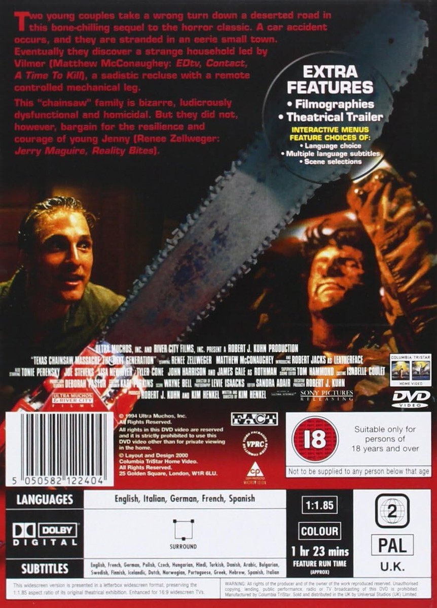 Texas Chainsaw Massacre - The Next Generation (DVD, 2003