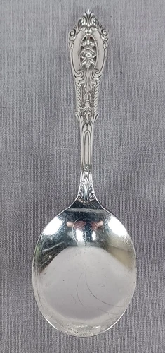 Wallace Rose Point Sterling Silver 4 1/2 Inch Baby Spoon