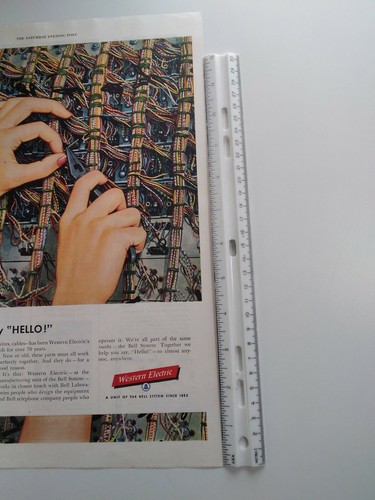 Western Electric Print Ad Original Vtg 1954 Girl Wiring Bell Telephone Anacin US - Picture 7 of 12