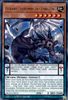 Yugioh MGED-DE072 - Zefraniu, Geheimnis des Yang Zing - 1. Auflage