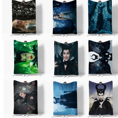 Cosplay Maleficent Black Queen 3D  Fleece Decken Große Weiche Warme Xmas Würfe