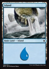 Island (258) NM, English MTG Battle for Zendikar