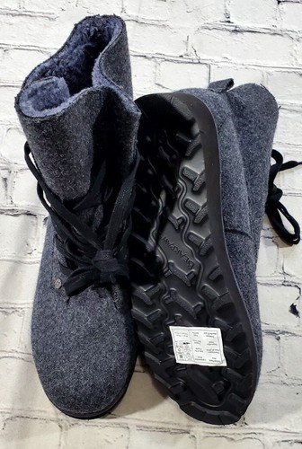 BearPaw WOMENS SIZE 10 Krista Winter Boots Gray Wool Sheepskin Fleece Lined - Picture 6 of 7