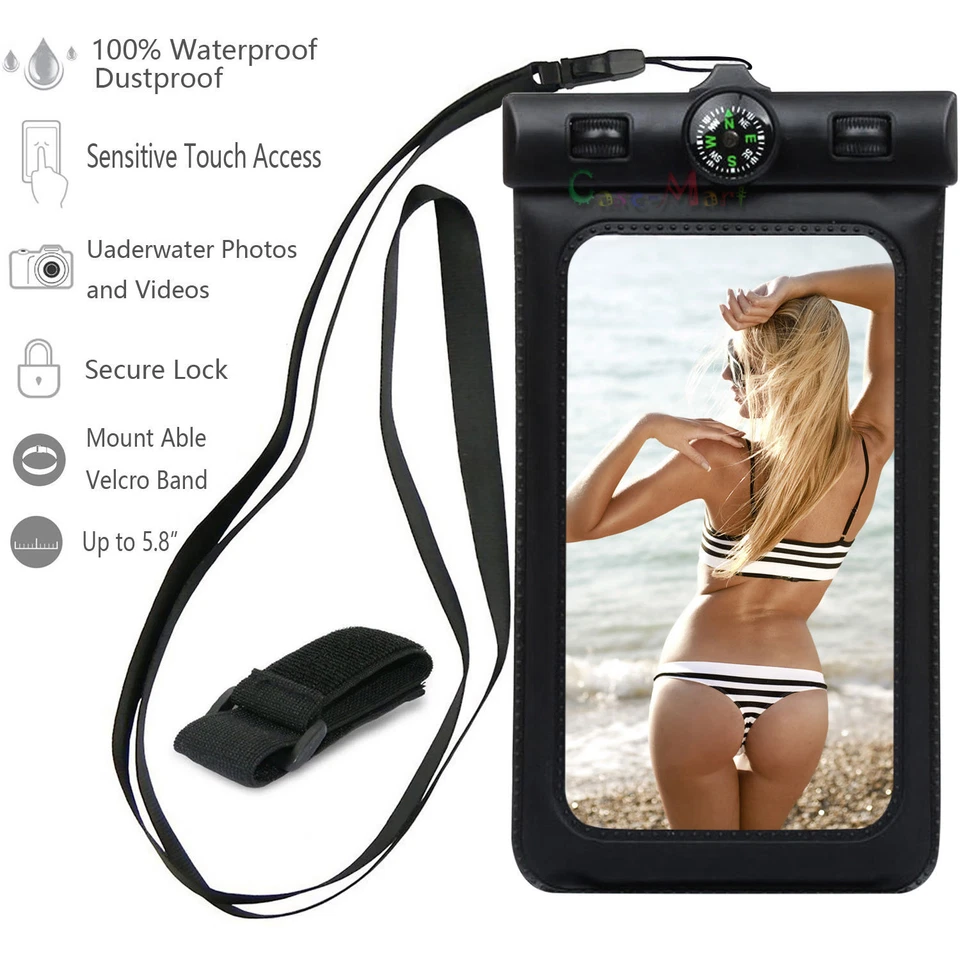 Waterproof Phone Case Dry Pouch Bag with Lanyard for iPhone 6 7 8 X 11 12 - Image 2 of 4