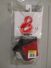 Castelli Entrata V Fingerless Cycling Gloves Red Padded Small