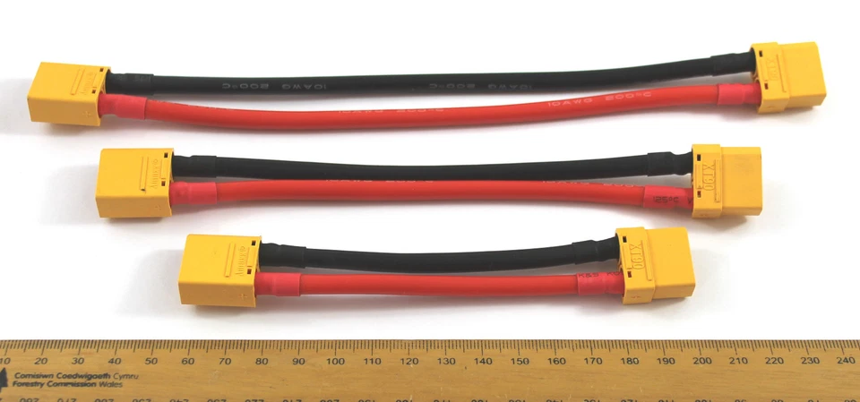 XT90 Extension Cable/Wire/Lead 10/15/20cm 100/150/200mm 10AWG - Image 2 of 4