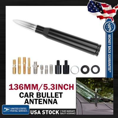 Bullet Aluminum Antenna Silver Black For Chevrolet Silverado 1500 HD Classic 07