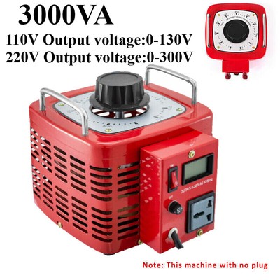 Variac 3KVA 110/220V 0-130V/300V Variable Voltage Regulator Metered