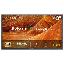 SYLVOX 43'' Outdoor smart TV IP55 weatherproof App store voice remote Partialsun