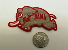 Alabama Crimson Tide Vintage Embroidered Iron On Patch 3” X 1.75”