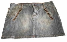 Vintage Jean Mini Skirt with Pockets size Large