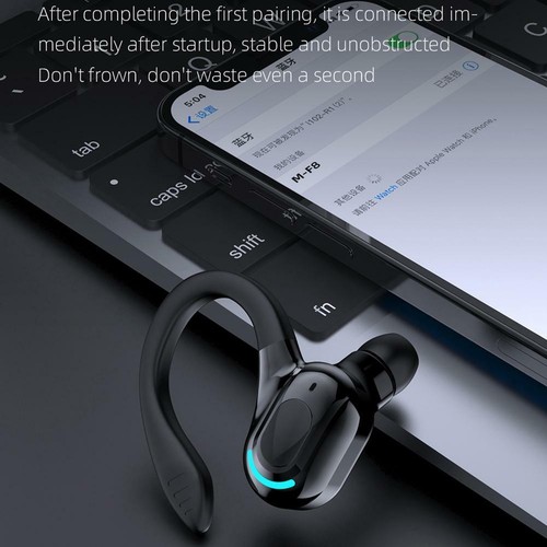 Bluetooth 5.2 Headset Wireless Earbuds Earphones Stereo Headphones Ear Hook ST - Picture 7 of 13