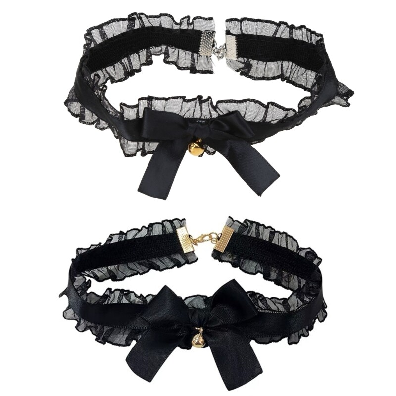 Lace Bowknot Choker Necklace with Sweet Collar Necklace for Women Girls