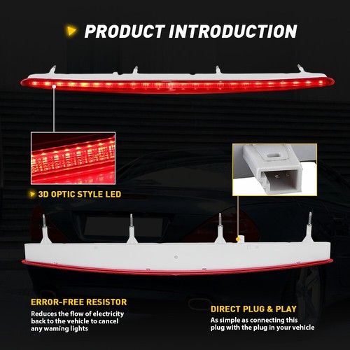 LED Trunk 3rd Third Brake Rear Stop Tail Light For Red BMW Lens 1 Series E82 E88 - Picture 8 of 19