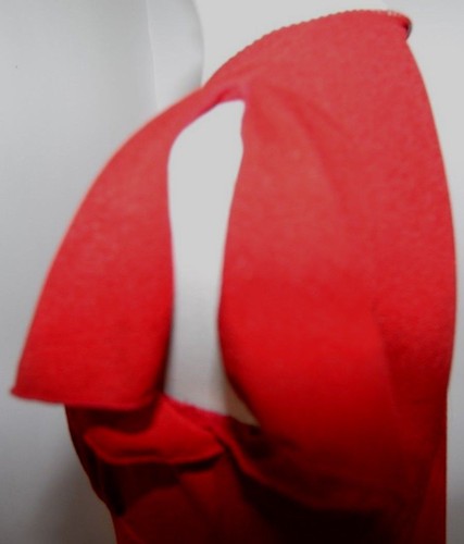 Camisa Top De Colección IZ Byer California Roja Spandex Ajustada Cuello en V Para Mujer L Hecha en EE. UU. - Imagen 5 de 9