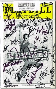 Newsies Signed Opening Night Obc Original Broadway Cast Playbill Jeremy Jordan Ebay