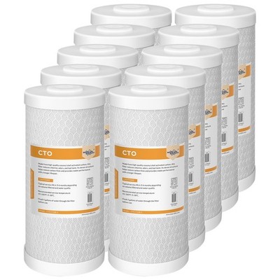 5 Micron 10'' x 4.5'' Carbon Block Water Filter for Big Blue Whole House GE FXHTC 